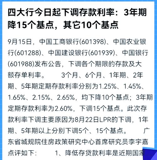 股份行存款利率下调：3年期、5年期降15个基点，11家银行跟进调整