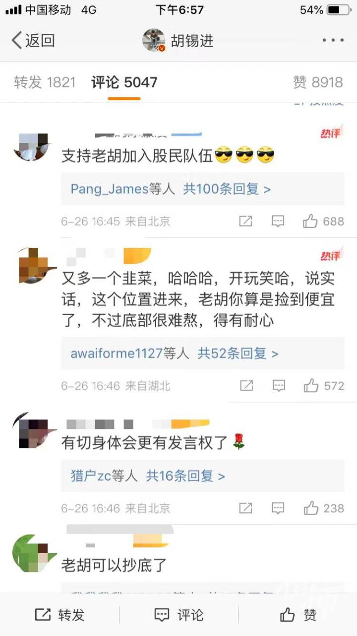 在手机上能炒股吗_A股市场抄底_胡锡进进入股市