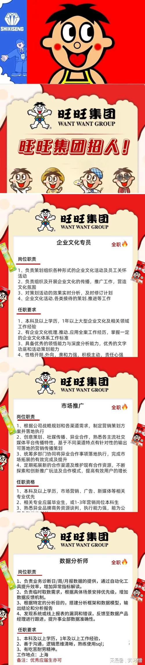 国际化人才需求_上海旺旺控股招聘信息_旺旺集团海外产品企划招聘