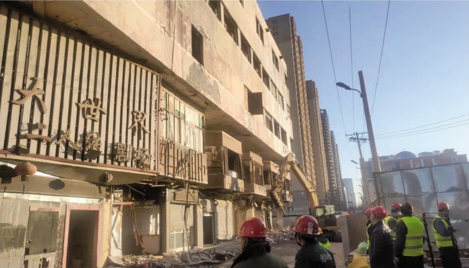 沈阳北行轻工大厅拆除_沈阳北行第一大道_皇姑区长江商业街改造