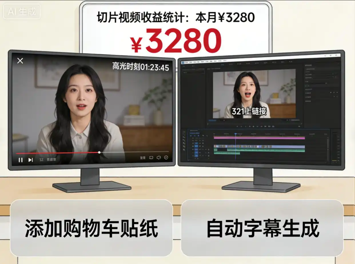 在家兼职赚钱方法，视频剪辑、直播切片、图文带货任你选